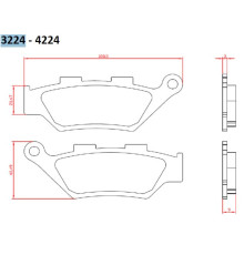 Гальмівні колодки brenta kh322 benelli imperiale 400 '19-, leoncio 500 '18-19, trk500 '18-20, передні (ft 3224)