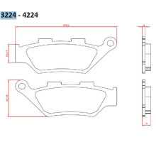 Гальмівні колодки brenta kh322 benelli imperiale 400 '19-, leoncio 500 '18-19, trk500 '18-20, передні (ft 3224)