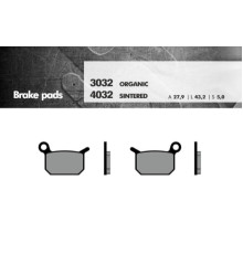 Гальмівні колодки brenta kh325 sintered metal (gold) (ktm sx 50/65) (ft 4032)