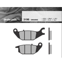 Гальмівні колодки brenta kh343 HONDA monkey 125 '19-, cbr 125 04-10, xl 125 v varadero 01-11, YAMAHA yzf 150 14-, triciЗАДНІ125 '14-, cf moto 125 papio '17 задні (органічні)