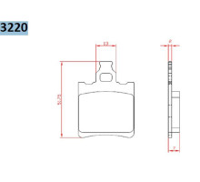 Гальмівні колодки brenta kh60 kh337 organic aprilia rs 50 95-10, rx 50 91-03, tuareg 125 88-89, ktm sx 60 98-00, sx 65 00-03, задні (ft 3220)