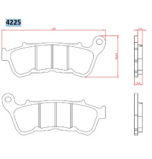 Гальмівні колодки brenta kh640 sintered metal (gold) harley-davidson xl883/xl1200 '14-, передні (ft 4225)