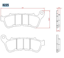 Гальмівні колодки brenta kh640 sintered metal (gold) harley-davidson xl883/xl1200 '14-, передні (ft 4225)