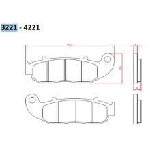 Гальмівні колодки brenta kh664 fantic enduro/super motard 50/125/250 '13-, передні (ft 3221)