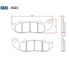 Гальмівні колодки brenta kh664 fantic enduro/super motard 50/125/250 '13-, передні (ft 3221)