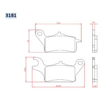 Гальмівні колодки brenta kh708 HONDA vision 110 '17-18, zoomer 110 '13-, click 125 '12-17, передні (ft 3181)