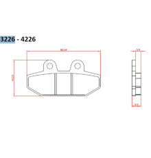 Гальмівні колодки brenta kh710 harley-davidson 1750/1870 '18-20, задні (ft 3226)