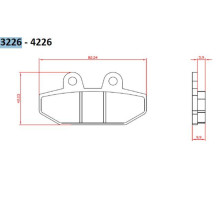 Гальмівні колодки brenta kh710 harley-davidson 1750/1870 '18-20, задні (ft 3226)