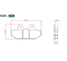 Гальмівні колодки brenta kh710 спічений метал (золото) harley-davidson 1750/1870 '18-20, задні (ft 4226)