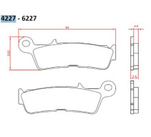 Гальмівні колодки brenta kh755 спічений метал (золото) YAMAHA yz 450 '20-, передні (ft 4227)