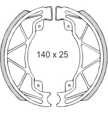 Гальмівні колодки brenta derbi25/50/125/150 piaggio50/125/180 vespa 50/125 (140x25 мм) (ft 0300)