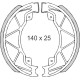 Гальмівні колодки brenta derbi25/50/125/150 piaggio50/125/180 vespa 50/125 (140x25 мм) (ft 0300)
