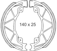 Гальмівні колодки brenta derbi25/50/125/150 piaggio50/125/180 vespa 50/125 (140x25 мм) (ft 0300)