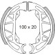 Гальмівні колодки brenta gilera storm piaggio free/nrg/ntt/sfera/ЗАДНІhoon (100x20mm) (ft 0275)