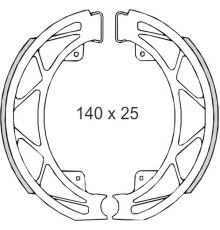 Гальмівні колодки brenta piaggio fly 05'-/liberЗАДНІ97'-14'/liberЗАДНІ4t 00'- (140x25 мм) (ft 0303)