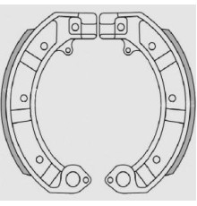 Гальмівні колодки brenta piaggio pk 50/125, px 125/150/200, gs 160, ss 180/200, pe 200 (з пластинами) (150x24 мм) (ft 0128)