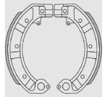 Гальмівні колодки brenta piaggio pk 50/125, px 125/150/200, gs 160, ss 180/200, pe 200 (з пластинами) (150x24 мм) (ft 0128)