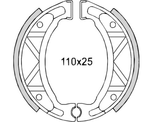 Гальмівні колодки brenta sh503 YAMAHA cygnus 125 '95-'02, neos 50 '97-'09, sr 125 '82-'02, tt 225 '86-'04, yfa 125 '91-'93, yfm 200 '86-'89, yfm 225/350 '86-'88, y fs 200 '88-'02 (ft 01205)