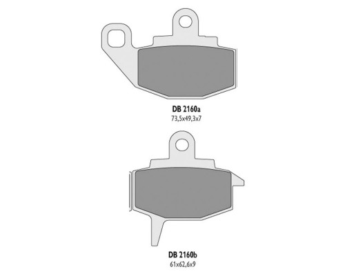 Гальмівні колодки delta braking kh130 - заміна db2160mx-d та db2160qd-d