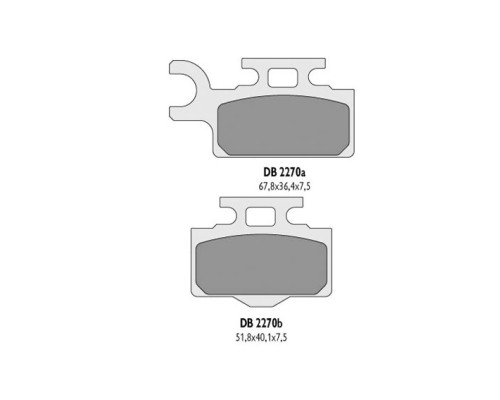 Гальмувальні колодки delta braking kh302 kx65 задні - заміняють db2270mx-d та db2270qd-d