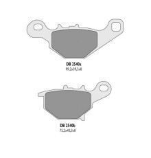 Гальмівні колодки delta braking kh401 suzuki rm 85 задні - заміняє db2540mx-d та db2540qd-d
