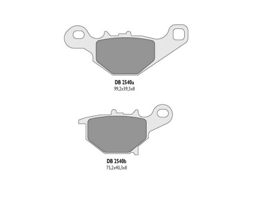 Гальмівні колодки delta braking kh401 suzuki rm 85 задні - заміняє db2540mx-d та db2540qd-d