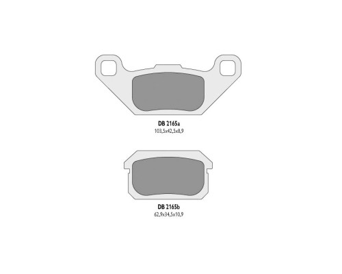 Гальмувальні колодки delta braking kh431 atv adly + quadzilla - заміна db2165mx-d та db2165qd-d