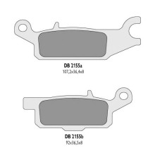 Гальмувальні колодки delta бракінг kh443 YAMAHA yfm 550 grizzly '11-14, yfm 700 grizzly '07-18 передня ліва - заміна db2155mx-d та db2155qd-d