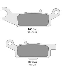 Гальмувальні колодки delta бракінг kh444 YAMAHA yfm 550 grizzly '11-14, yfm 700 grizzly '07-18 передня права - заміна db2156mx-d та db2156qd-d