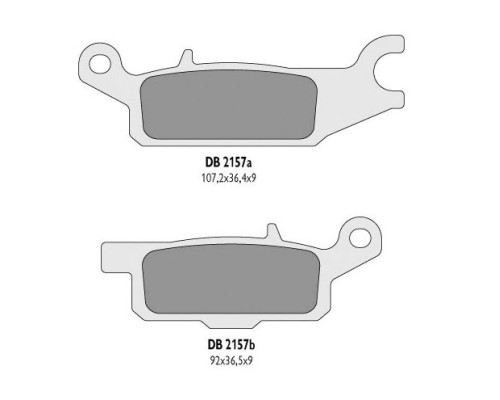 Гальмувальні колодки delta braking kh445 YAMAHA yfm 550 grizzly '11-14, yfm 700 grizzly '07-18 задня ліва - заміна db2157mx-n та db2157qd-n
