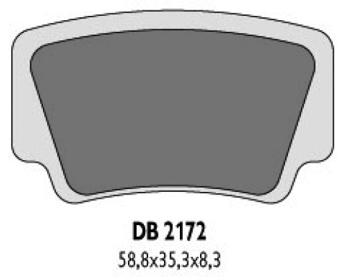 Гальмівні колодки delta braking kh463 ktm quad - заміна db2172mx-d та db2172qd-d