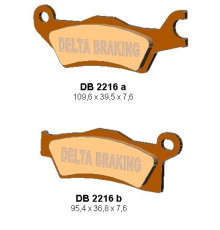 Гальмувальні колодки delta braking kh618 can-am outlander 800/1000 '12, renegade 1000 '12 передня ліва - заміна db2216mx-d та db2216qd-d