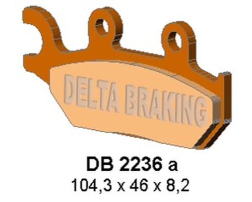 Гальмівні колодки delta braking kh645 can am maveric 1000 права - заміна db2236mx-d та db2236qd-d