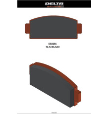 Гальмівні колодки delta braking kh651 cf moto c-force 400/450/500/600 '17-21, z-force 950/1000 '18-21, u-force 1000 '19-21 cf 500/600/800 '13-15 задні л/п
