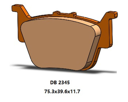 Гальмувальні колодки delta braking kh714 задні kh714 HONDA sxs 500 pioneer '15-'22, sxs 520 pioneer '21-'22, sxs 700 pioneer '16-'22