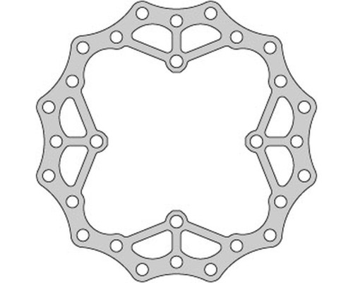 Гальмувальний задній диск delta kawasaki kx 125 '03-08, kx 250 '03-18, 21, kx 450 '06-18, 21, klx 450 '07-21, kxe 450'10-20, rmz 250 '04-06, wave ultra light (240x115 x4mm) (4x10,5mm) (ng799x)