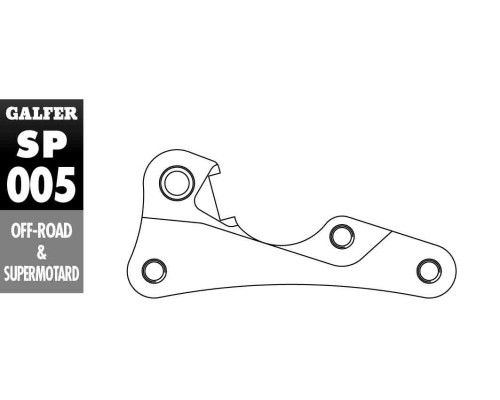 Переходник гальмівного диска galfer 270mm suzuki rmz 250 '07- rmz 450 '05-/ kawasaki kxf 250/450 '06-, klx 450 '07-
