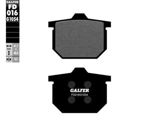 Колодки гальмівні galfer kh029 напівметал