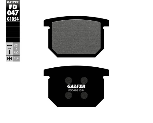 Колодки гальмівні galfer kh065 напівметал