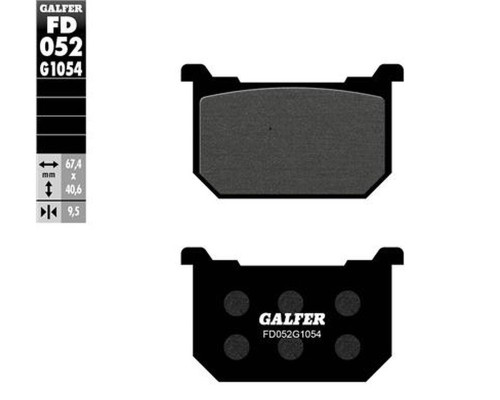 Гальмівні колодки galfer kh068 задні задні металеві (золото)
