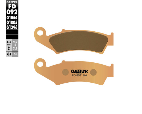 Гальмівні колодки galfer kh125 sintered metal (gold) off road