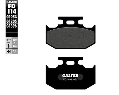 Колодки гальмівні galfer kh152 напівметал