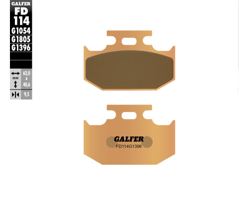 Гальмівні колодки galfer kh152 sintered metal (gold) off road