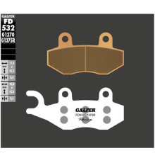 Гальмівні колодки galfer kh197 спічений метал (золото) racing