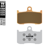 Гальмівні колодки galfer kh347 sinter metal (gold) sport, передні