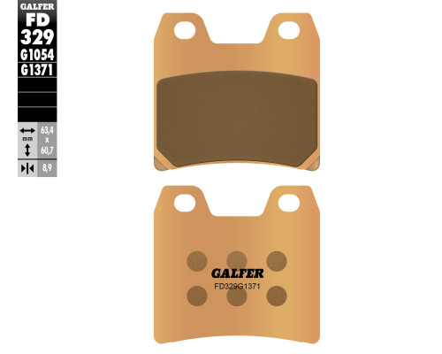 Гальмівні колодки galfer kh348 sinter metal (gold) street YAMAHA rear