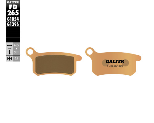 Гальмівні колодки galfer kh357 sintered metal (gold) off road, ktm sx65 '02- , sx85 '03-'11