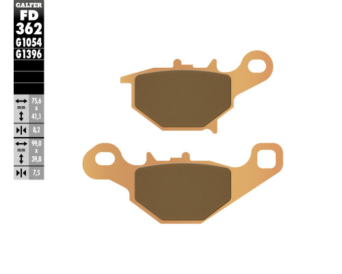 Гальмівні колодки galfer kh401 sintered metal (gold) off road suzuki rm 85 '05-'23