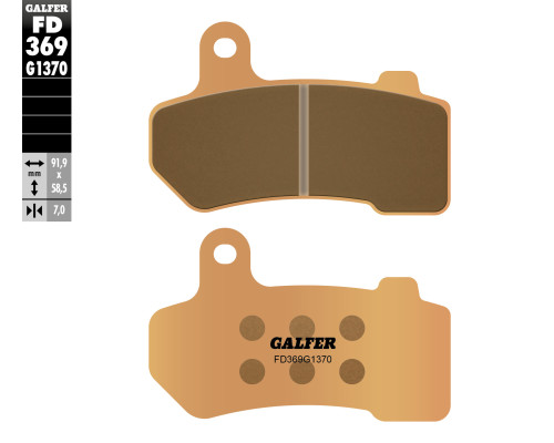 Гальмівні колодки galfer kh409 sintered metal (gold) street harley davidson