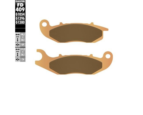 Гальмівні колодки galfer kh465 спечений метал off road